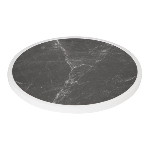 [DL487] Bolero Rond Tafelblad Van Glasvezel, Donker Granieteffect, 580mm