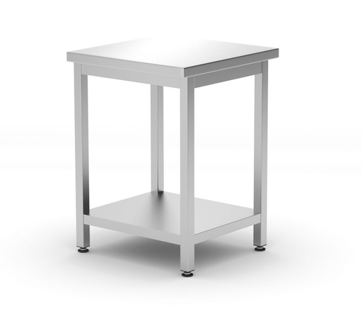 [817094] HENDI Centrale werktafel met een schap Budget Line – geschroefd, diepte: 600 mm 817094