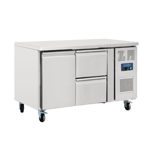 [GD873] Polar U-serie koelwerkbank 1 deur en 2 laden 282L