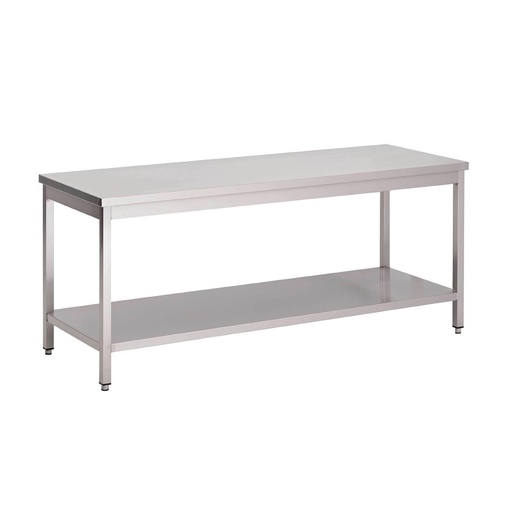 [GN122] Gastro M RVS werktafel met onderblad 88x70x70cm