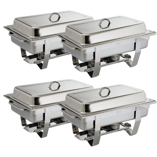 [S299] Olympia Milan chafing dish set GN 1/1 (4 stuks)