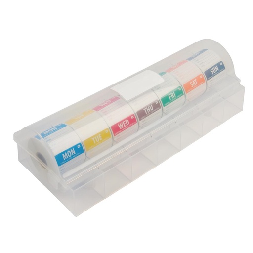 [S811] Hygiplas afneembare kleurcode stickers met 5cm kunststof dispenser