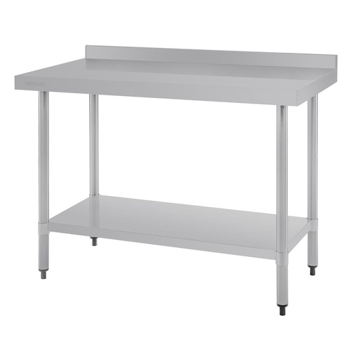 [T381] Vogue RVS werktafel met achteropstand 90x120x60cm