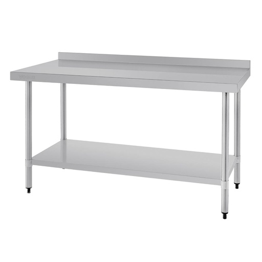 [T382] Vogue RVS werktafel met achteropstand 90x150x60cm