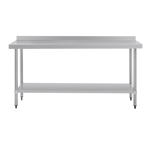 [T383] Vogue RVS werktafel met achteropstand 90x180x60cm