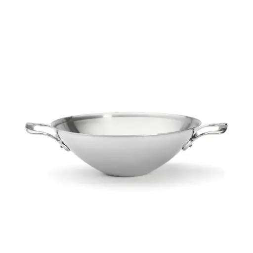 Wok roestvrijstaal met 2 handvaten - 32 cm - De Buyer - Affinity