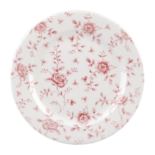 [FF714] Churchill Rose Chintz Cranberry Bord 30.5cm (pak van 6)