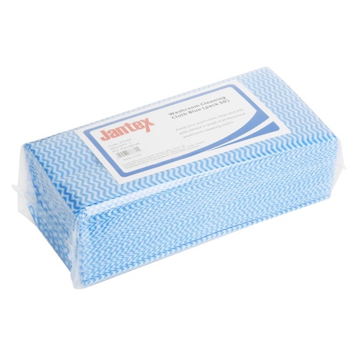 [HT493] Jantex Schoonmaakdoek Voor De Badkamer Blauw (Pack Van 50)