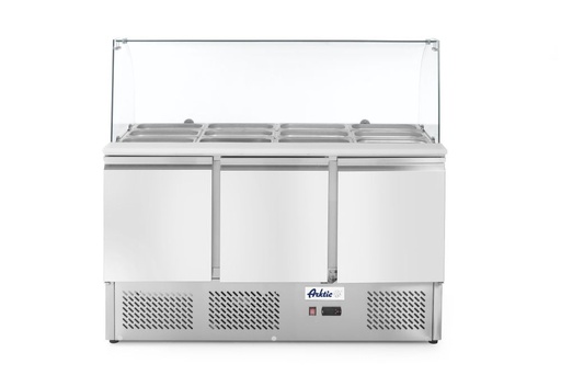 [232798] Arktic Saladette met 3 deuren en glazen vitrine 380L 232798