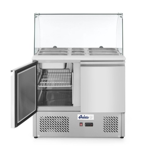 [232781] Arktic Saladette met 2 deuren en glazen vitrine 300L 232781