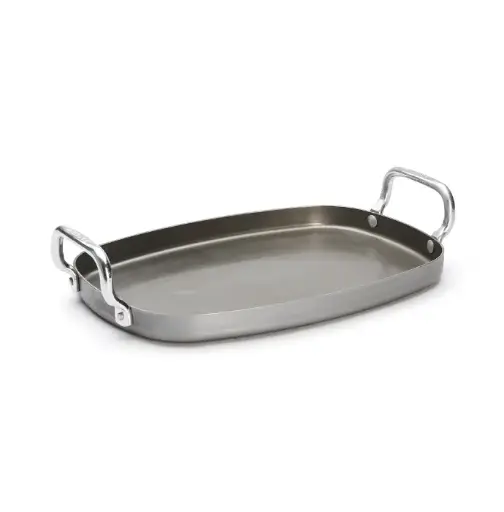 Grillplaat / plancha plaatstaal - 38x26 cm - Mineral B - De Buyer