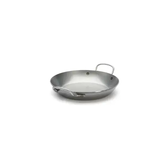 Koekenpan plaatstaal met 2 rvs handgrepen - 24 cm - Carbone Plus - De Buyer